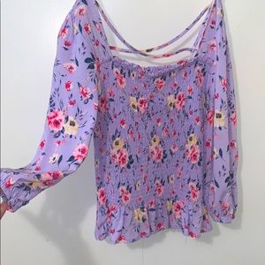 Floral peplum top